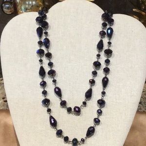 Deep purple long necklace